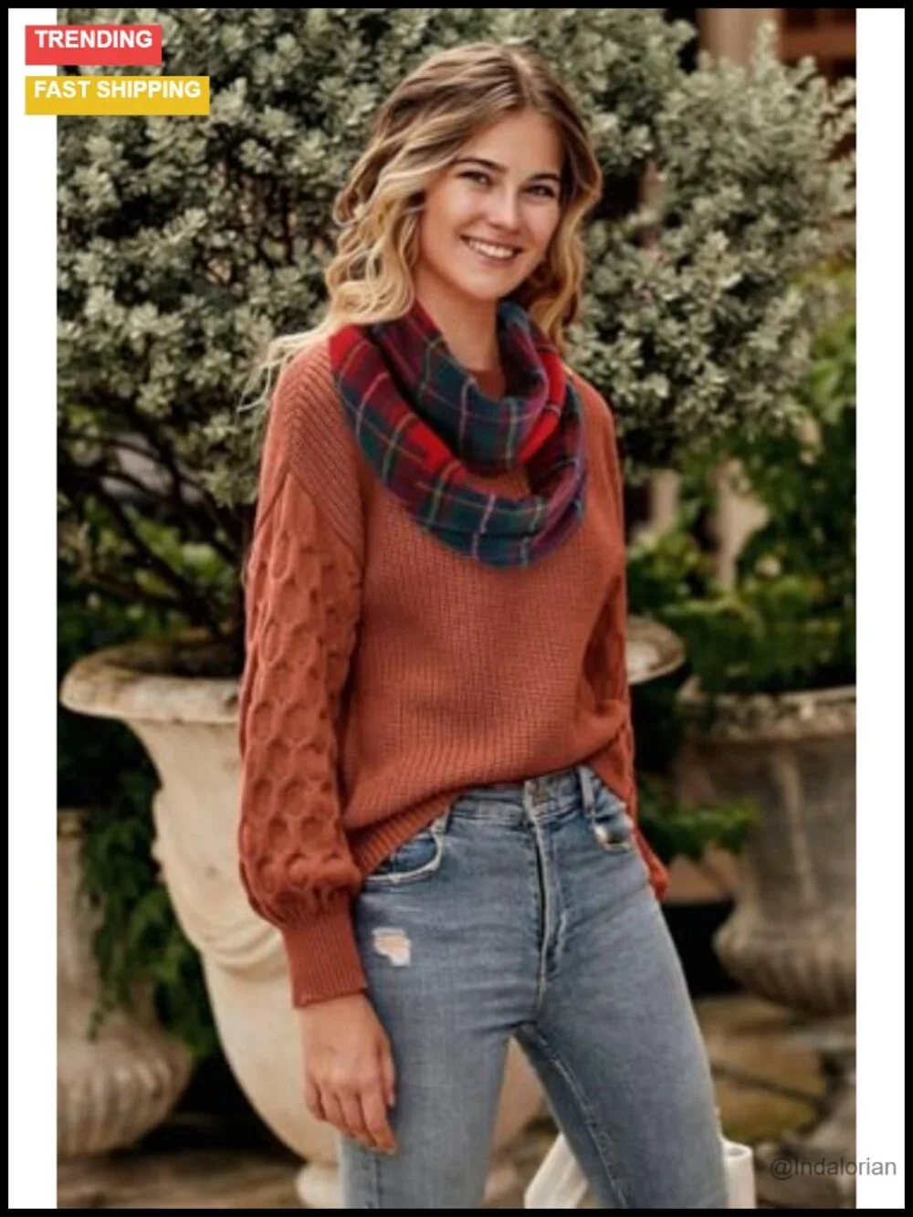 Warm Zip Pocket Infinity Scarf Winter Travel Cold Weather Wrap